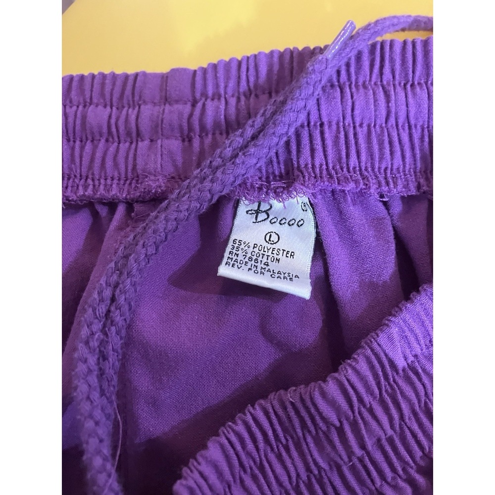 Vintage 80s Bocoo 2 Piece Outfit Light Weight Pant Shirt Large Retro Geometric - Picture 11 of 16
